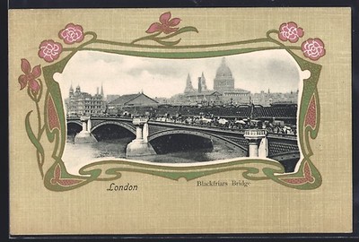 London, Blackfriars Bridge, Ansichtskarte 1908 