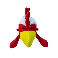 Chicken Plush Hat and Mask Combo Hilarious Bird Costume Accessory for Hallo...