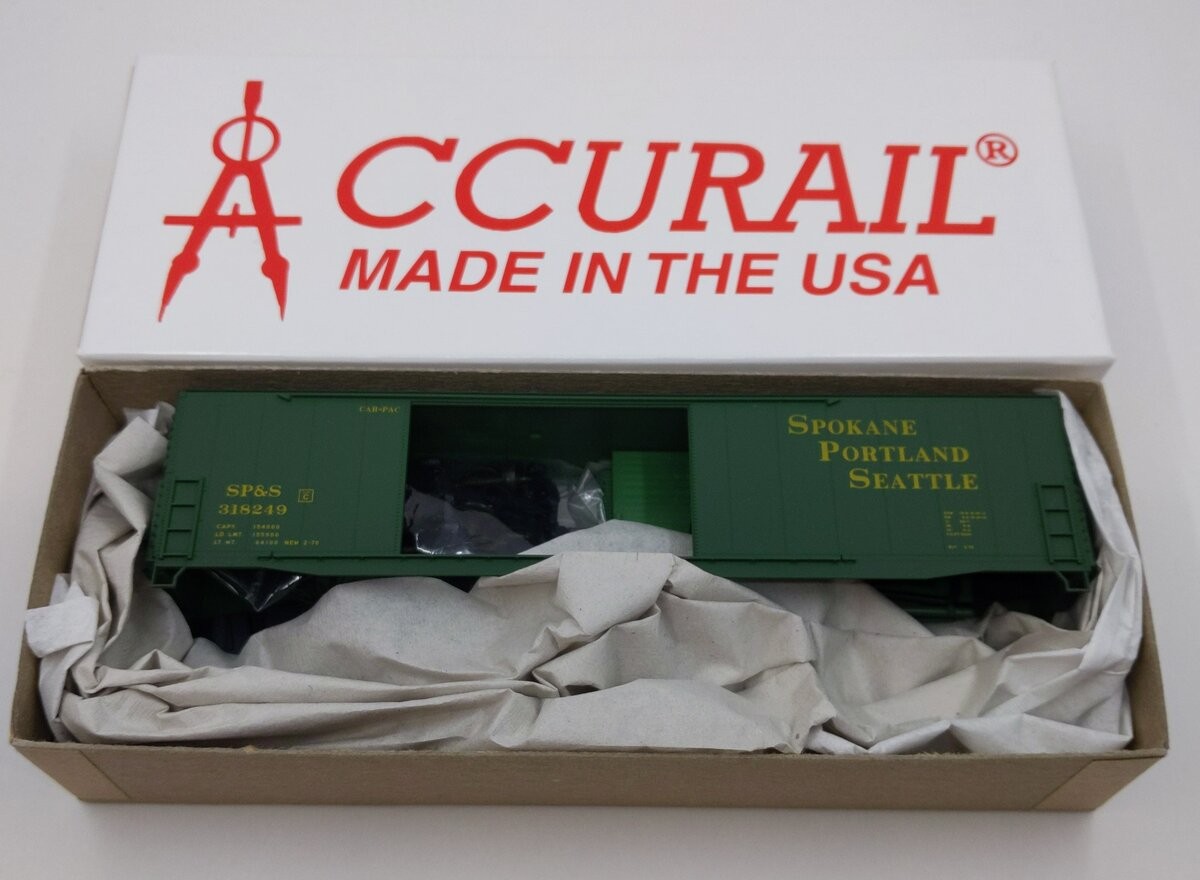 Accurail 5909 HO SP&S 50' Welded DBL DR Boxcar Kit. # 318249