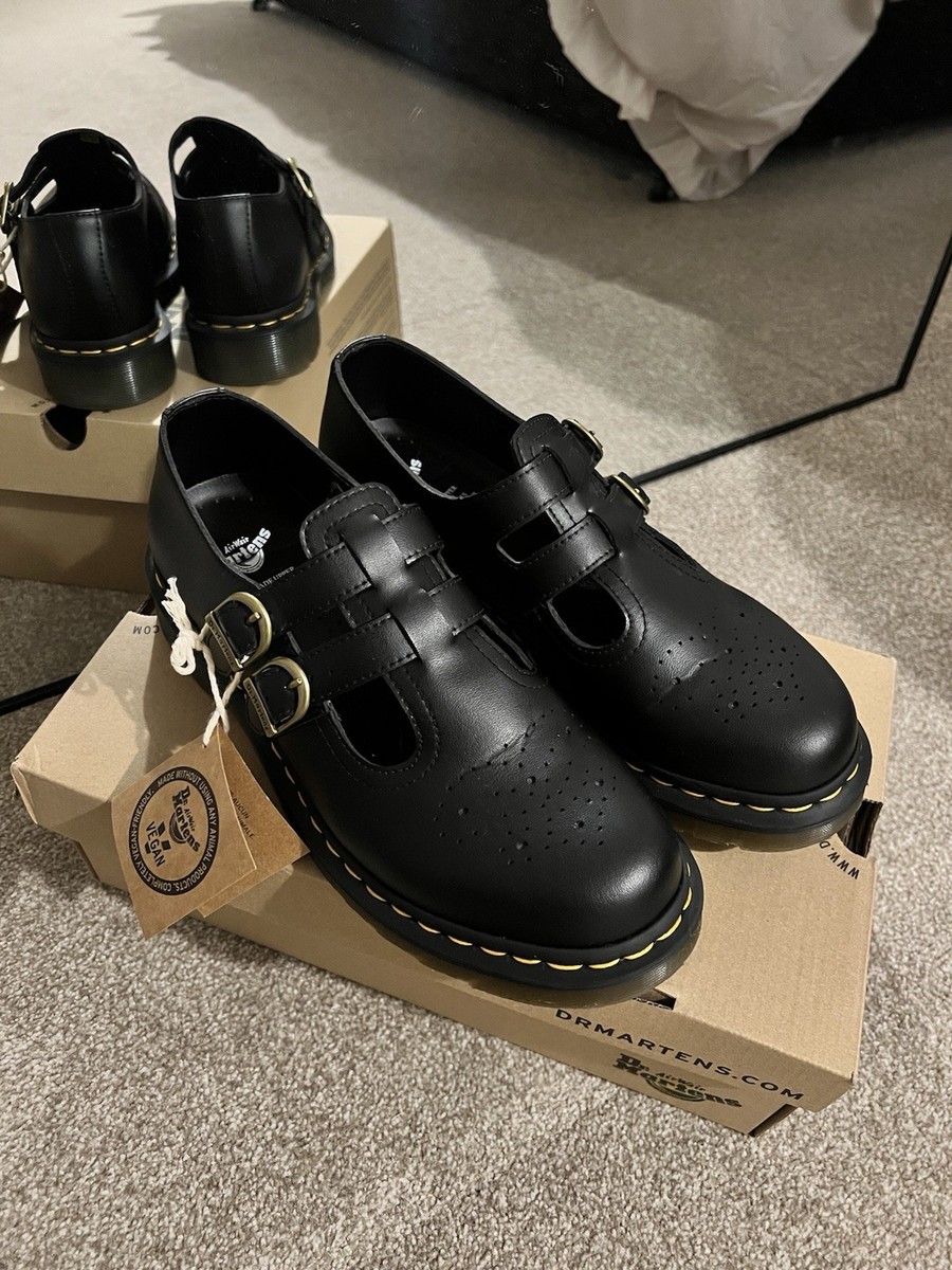 Martens Mary Jane Black Shoes Size UK