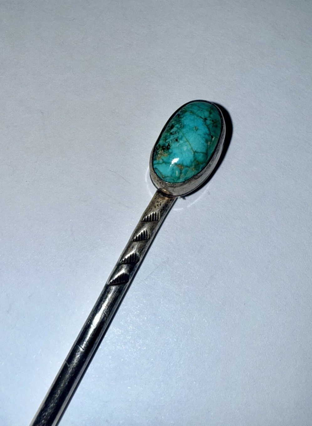 Native American Solid Sterling Silver Natural Tur… - image 3