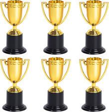Mini Trophies, 4 Inch Mini Gold Award Trophy Cup, Plastic Gold Award Trophy Cups