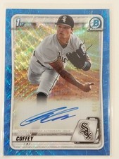 2020 Bowman Draft - Chrome Draft Picks Autographs Adisyn Coffey #CDA-AC Blue...