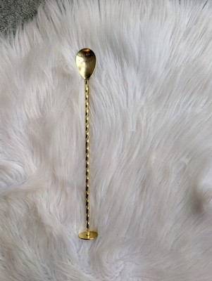Goldbarrenlöffel mit Scheibenmuddler - 27 cm Rührlöffel