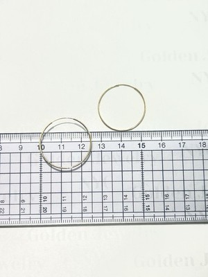 14 Karat Gelbgold Endlos Creolen Ohrringe 25 mm