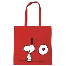 Sac en coton Logoshirt® Peanuts Snoopy, cœur Rouge (38x42cm)