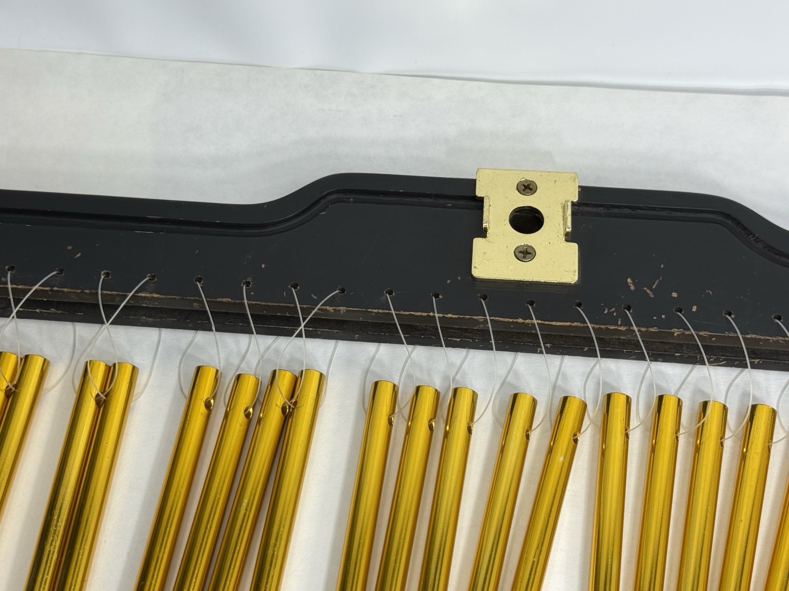 Latin Percussion Single Row 36 Bar Chimes Black & Gold Missing Striker