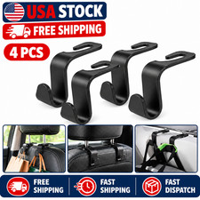4pcs Car Seat Back Headrest Hooks Hanger Holder Hook For Bag Purse Cloth Grocery