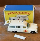 Vintage Lesney Matchbox #3 Mercedes-Benz 'Binz' Ambulance Toy Car w Original Box