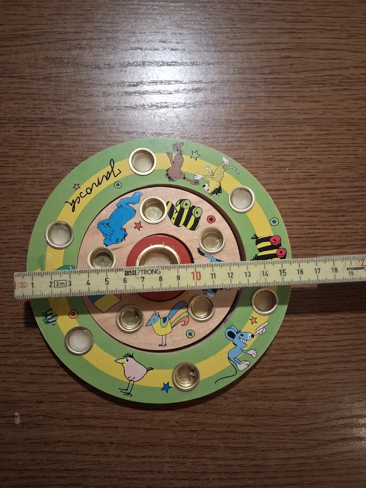 Janosch Tigerente Geburtstagskranz Geburtstagskerze aus Holz guter Zustand! - Bild 2 von 2