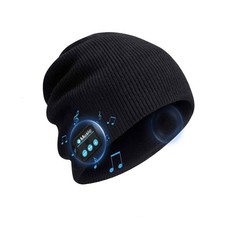 Bluetooth Beanie Hat Wireless Headphone Cap Music Soft Hat with Stereo Speake...