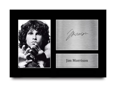 Jim Morrison Signed Pre Printed Autograph A4 Photo Display Gift
