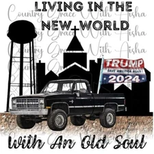 Sublimation Transfer Print Livin In A New World Ready To Press Heat Transfer