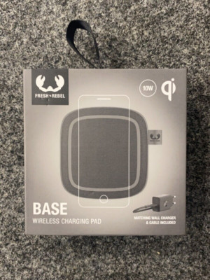 FRESH N REBEL BASE Induktive Ladestation Wireless Charging Pad Grau Storm Grey
