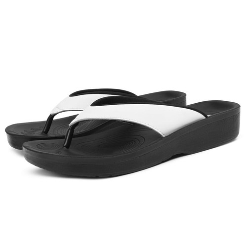 Women's Fallon-White Flip Flops Sandals - Picture 2 of 6