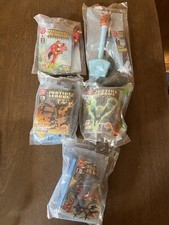 Lot Of 5 NOS Sealed 2003 DC Justice League Burger King Toys Batman, Flash Etc