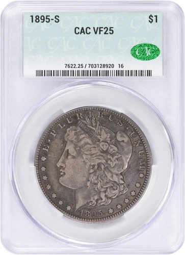 1895-S Morgan Silver Dollar VF25 CACG