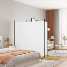 Divisorio a 2 Pannelli Nero 348x180 cm in Tessuto vidaXL
