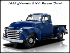 1953 Chevrolet 3100 Pickup Truck Metal Sign 9 X 12 Or 12 X 16 1953 Chevrolet 3100 Pickup Truck Metal Sign 9 X 12 Or 12 X 16