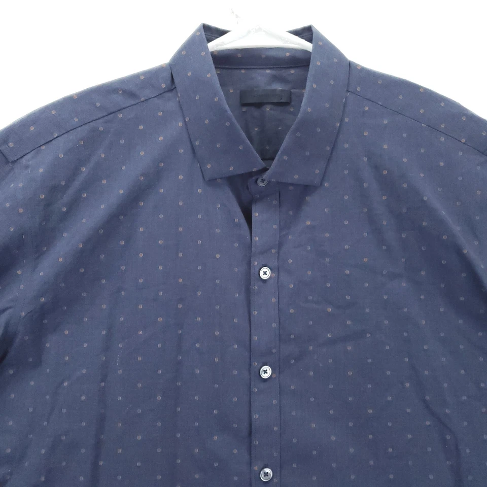 Camisa Zachary Prell Para Hombre Grande Azul 100% Algodón Manga Larga Clásica Abotonada Foto 3 de 4