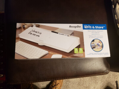 Only Write Store MESSAGESTOR WRITE & STORE GLASS DESKTOP WHITEBOARD AND ORGANIZER NEW | eBay