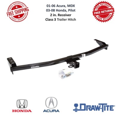 Draw-Tite 75599 Trailer Hitch Class III, 2'' Receiver Fits Acure MDX, Honda Pilot