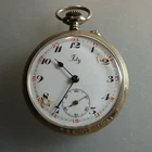 Interesting Art Nouveau Men's Pocket Watch Ailette around 1915 (55872)