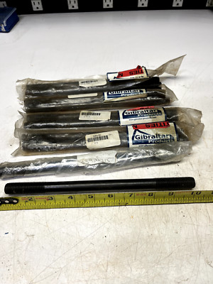 TE-CO Equal Double Threaded Stud: M16x2, 250.00 mm OAL Medium-Carbon Steel, Bla