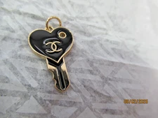 CHANEL 1  ZIP PULL  CHARM black, gold tone,  22x15 mm THIS IS FOR 1