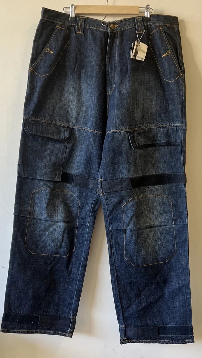 Vintage Y2K Godbody Denim Jeans 40x32 Blue Baggy Rave Skater JNCO