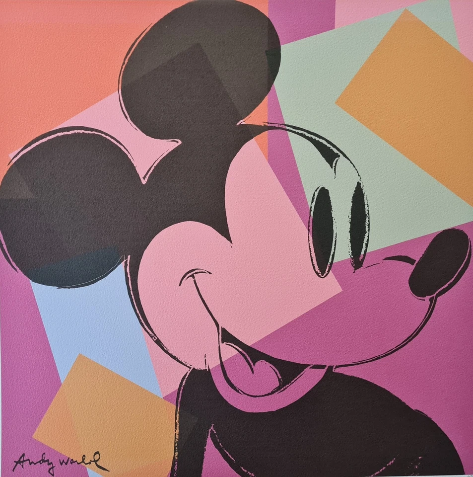 ANDY WARHOL * Mickey Mouse * lithograph * 50x50 cm *limited # xx/500 CMOA signed - Bild 2 von 4