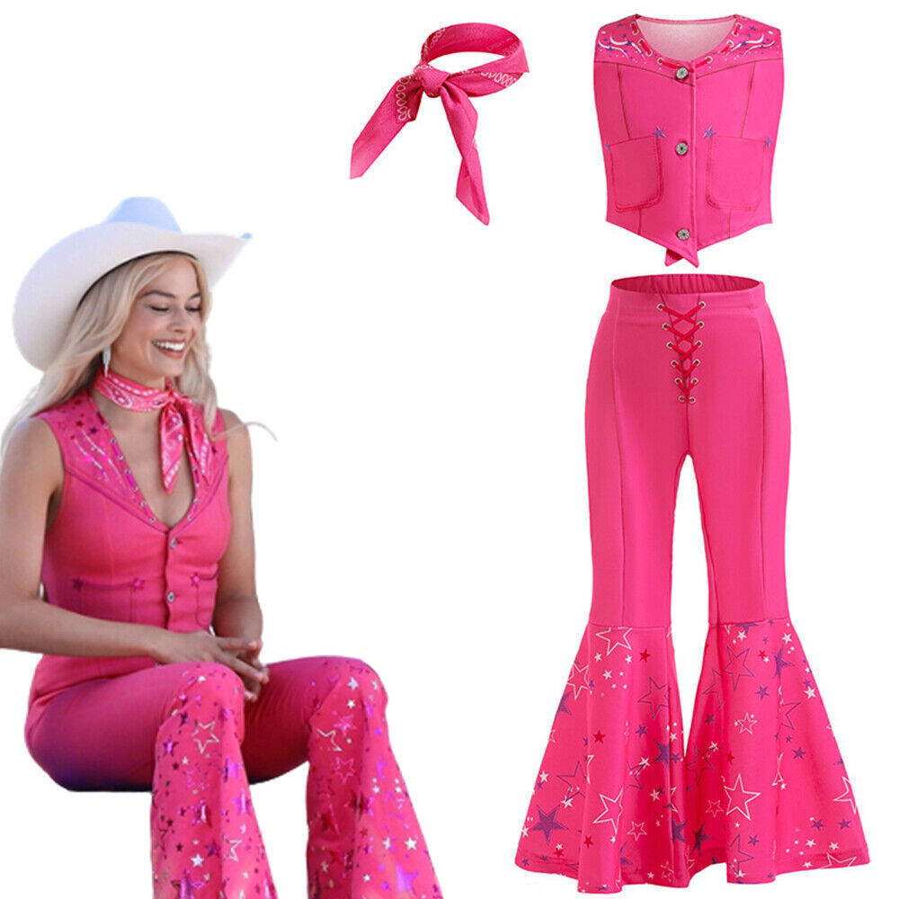 Vaquera Película Barbie Cosplay Disfraz Uniforme Niños Niñas Halloween Outfit