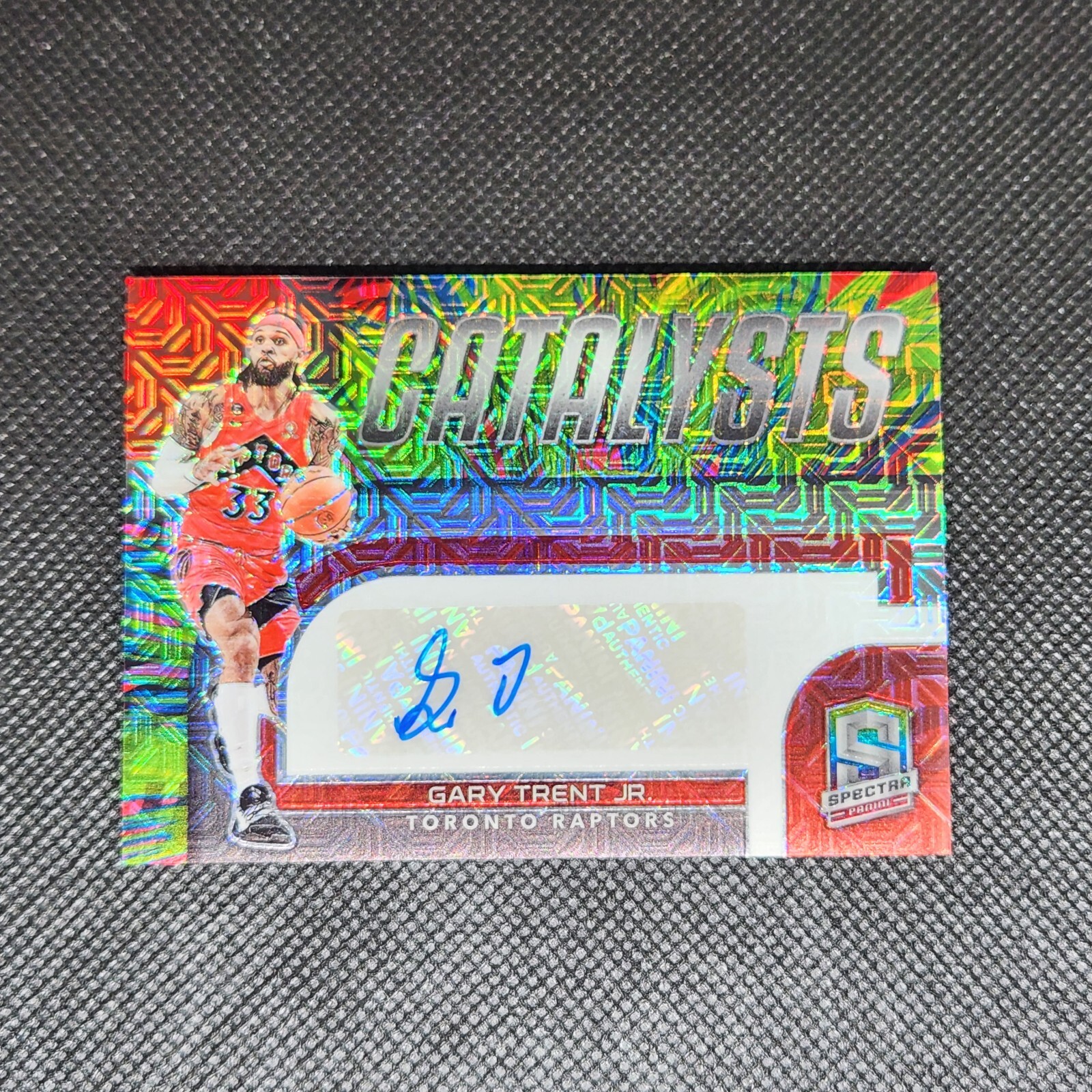 2022-23 Panini Spectra Basketball Gary Trent Jr. Catalysts Meta Prizm Auto /25