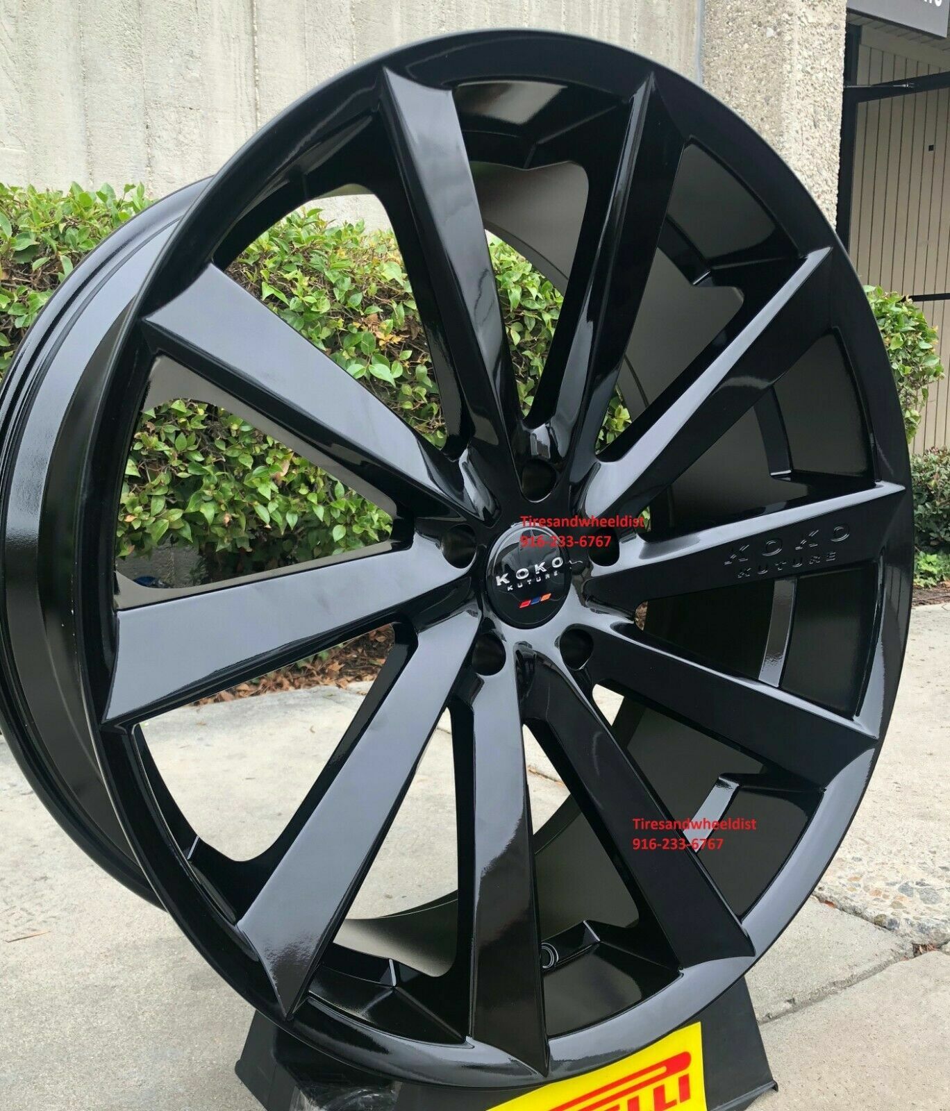 22'' Giovanna Kapan Gloss Black Tires fit Maserati Levante Flex Explorer Taurus