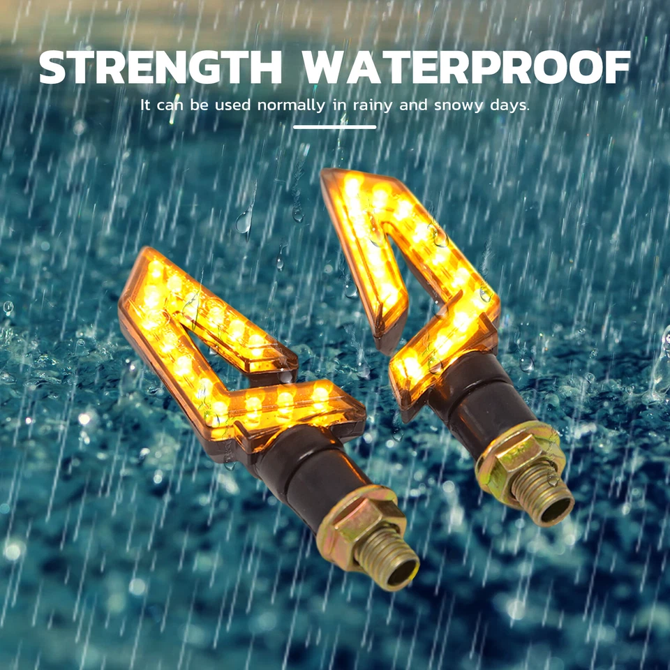 Motorcycle LED Turn Signal Blinker Light For Suzuki DRZ400SM DR650SE DR350 DR200 - Image 4 of 4