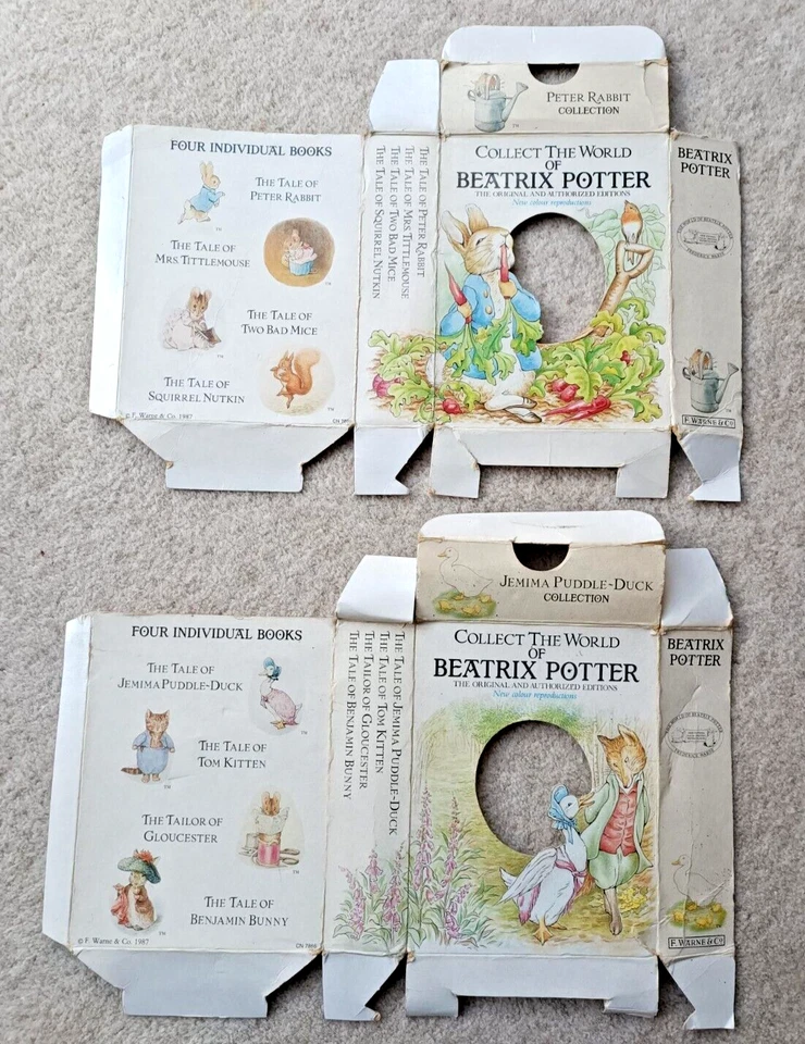 Collect the World of Beatrix Potter 2 x 4 Book Sets F Warne & Co 1987 1st Imp - Image 3 of 4