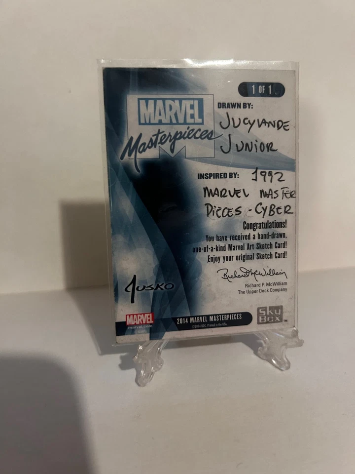 2016 Marvel Masterpieces Sketch Card Man Thing - Jucyiande Junior - Image 2 of 3