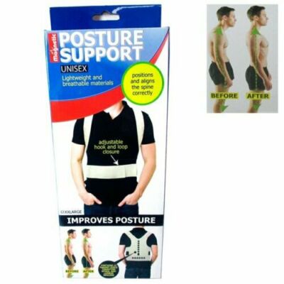Unisex Magnetic Posture Support Back Pain Aligns Spine Lightweight Breathable XL