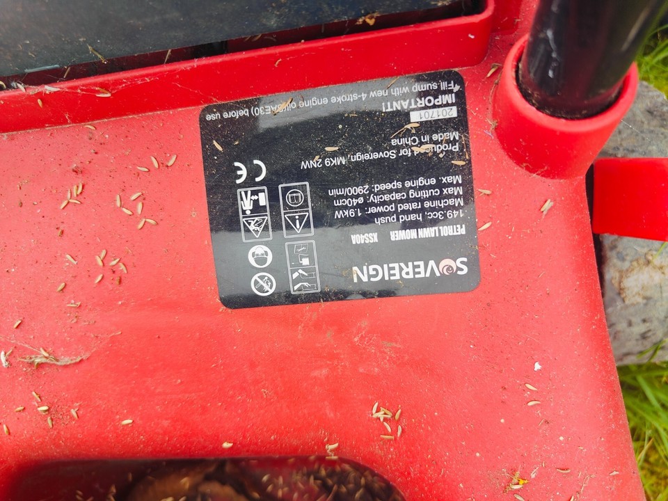 Sovereign XSS40A Petrol Lawn Mower eBay