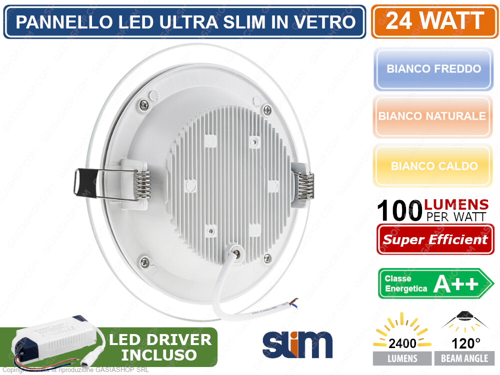 Faretto Pannello Led Incasso Circolare 6W 9W 12W 18W 24W Cornice - Foto 9