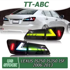 TT-ABC RGB LED Tail Lights For Lexus IS250 IS350 ISF 2006-2013 Sedan Rear Lamp