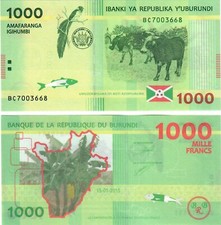 Burundi 1000 Francs 2015 UNC
