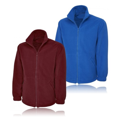 Chaqueta de lana para hombre con cremallera completa polar trabajo al aire libre cálido abrigo antipíldoras bolsillo superior - Imagen 5 de 15