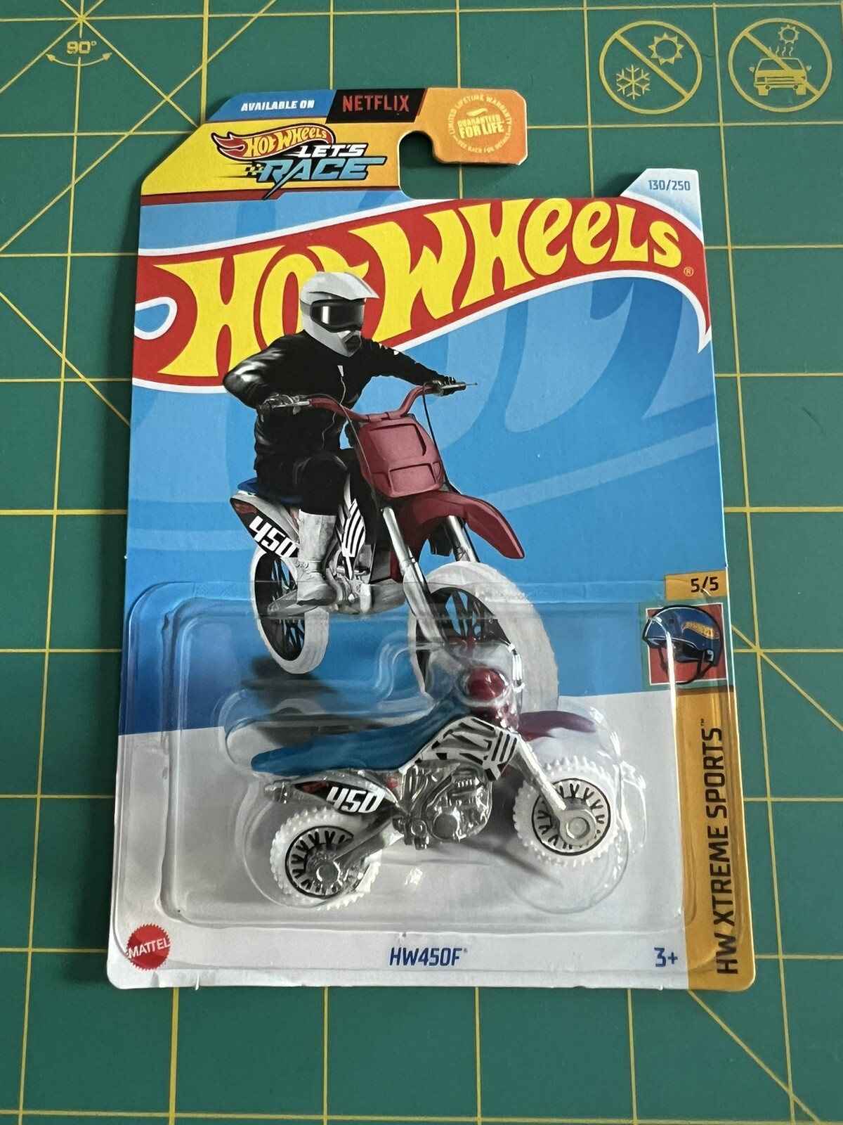 2024 HOT WHEELS HW450F DIRT BIKE HW XTREME SPORTS 5/5 BLUE