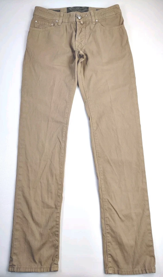 Jacob Cohen 622 Comfort Handmade Luxury Khaki 5-pocket Pants Men's Size 32x34 - Image 3 of 4