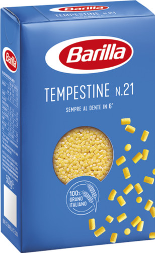 4X Pâte Barilla Tempestine N.21 Pâtes de Semoule de Blé Dur Italien 4x500g