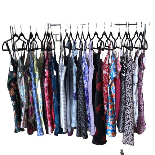 victoria secret denim dress Sexy Victorias Secret Silky Print Slip Dress in