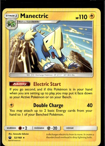 Pokemon Manectric 52/168 Celestial Storm Non Holo Rare 4 Card Lot
