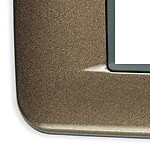 Vimar - Placca Round 7 moduli Serie Eikon in metallo colore Siena Metal 20687.11