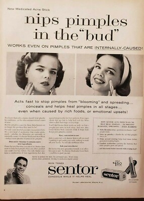 Vintage Sentor Concealer Print Ad Ephemera Wall Art Decor